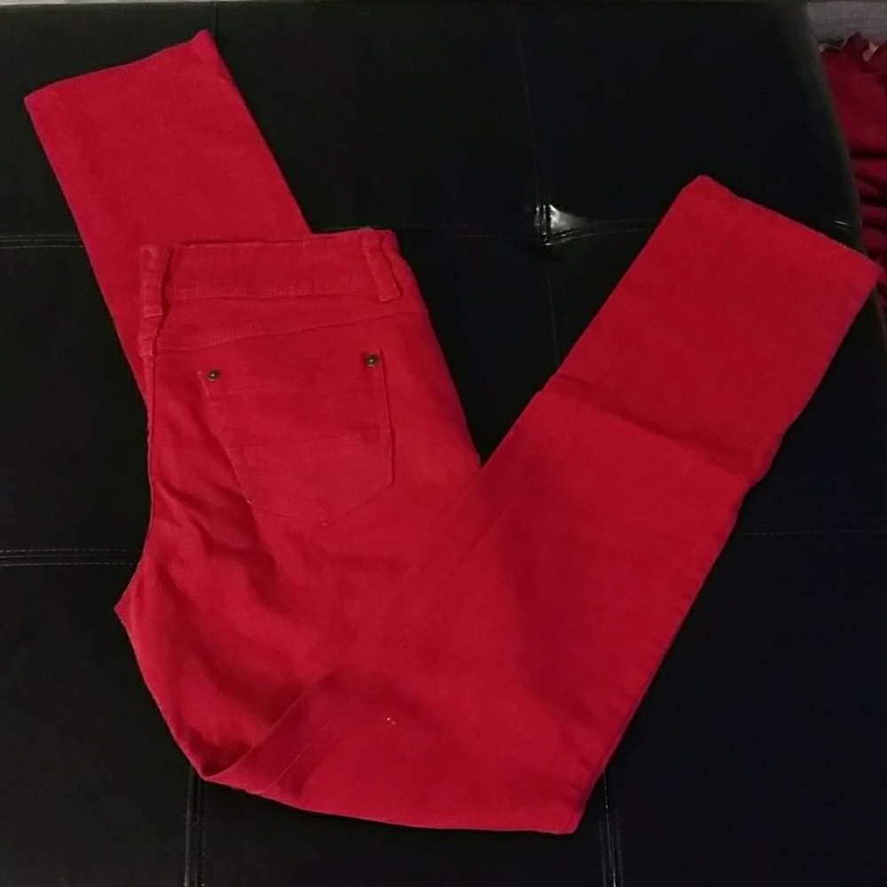Red hot skinny jeans, size 9/10